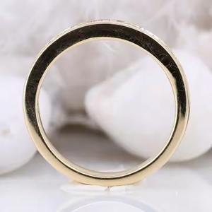 Baguette blanca Lab Grown Diamond Compromiso eternidad Anillo DE BODA 14K Oro sólido Vermeil Anillo de regalo de aniversario - Product Image 2