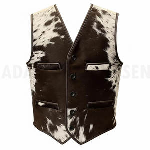 Gilet d'hiver en cuir de vache véritable, style décontracté robuste, respirant, confort supérieur, authentique, élégant et résistant - Product Image 2
