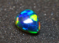 Piedra preciosa de cabujón de ópalo negro etíope de panal-Gemas de ópalo negro con forma de pera Welo-Juego de piel de serpiente de fuego Piedra suelta suave
