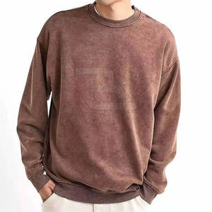 Gran oferta, diseño personalizado, sudadera sólida de poliéster/algodón lavado ácido para hombre, recién llegado, estilo informal de invierno - Product Image 1