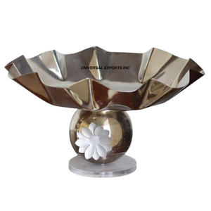 Cuenco de Chocolate de Metal pulido brillante con bandeja para bodas y eventos, cuenco dulce decorativo, cuenco nuevo de diseñador de lujo para Chocolate - Product Image 5