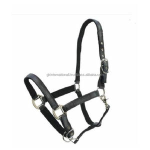 Halter de caballo de nailon de colores vibrantes de lujo en todos los tamaños y colores personalizados Forro texturizado de terciopelo con hebillas y anillos ajustables - Product Image 1