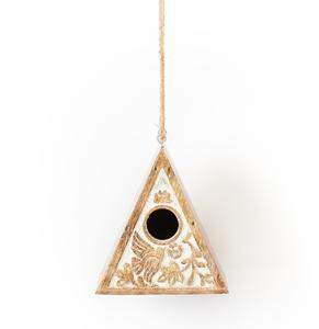 Bois oiseau maison suspendue mangeoire colibri maison Patio décor jardin extérieur Unique nichoir à la main maison en bois - Product Image 1