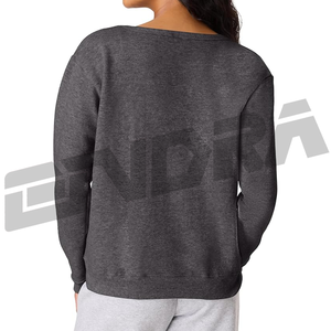 Sweat-shirt gris anthracite pour femme, tissu doux et respirant, coupe décontractée, style streetwear décontracté, à porter au quotidien, confortable, tendance, toutes saisons - Product Image 3