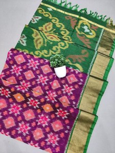 ส่าหรีผ้าฝ้ายผ้าไหม ikkat ที่สวยงาม - Product Image 3