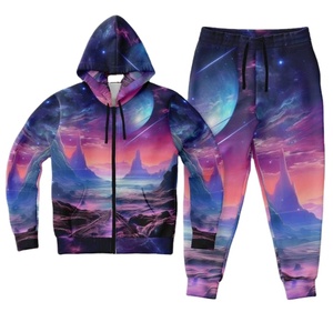 Ensemble de vêtements de sport pour homme en 2 pièces, vêtements de sport personnalisés pour l'automne et l'hiver, nouveaux vêtements de sport pour homme en sublimation, séchage rapide, respirant, vente en gros de vêtements de sport - Product Image 1