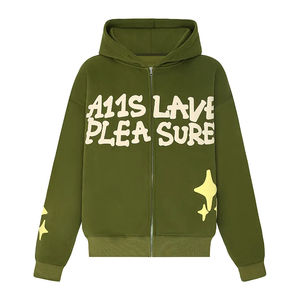 2024 เสื้อสวมหัวผู้ชายพัฟพิมพ์Hoodieที่กําหนดเองพัฟพิมพ์Hoodiesขนแกะคุณภาพสูงขายส่งผู้ชายHoodies - Product Image 4