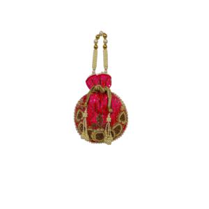 Mini bolsa portátil con cordón de seda cruda de verano para mujer, bolsas con forro de algodón, bordado de perlas, decoración de diamantes a granel - Product Image 1