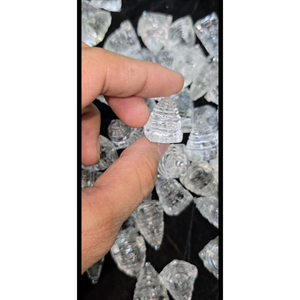 Venta al por mayor Natural claro cristal cuarzo SHREEYANTRA Feng Shui indio SPHATIK SHREEYANTRA estatuilla para meditación religiosa - Product Image 3