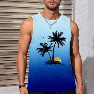 Camiseta sin mangas de peso pesado de lujo con estampado personalizado antiarrugas 100% poliéster personalizado liso Logotipo de peso pesado cuello redondo en blanco de gran tamaño - Product Image 3