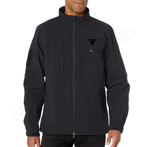 Outdoor Work Wear Uniform Softshell Windproof Windbreaker <b>Fleece</b> <b>Lined</b> Polyester Soft Shell <b>Jacket</b> for Men - Product Image 4