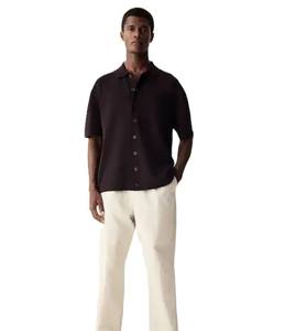 Dernière conception boutonnée à manches courtes et col rabattu Tenue décontractée respirante de qualité supérieure Style confortable Tenue d'été décontractée - Product Image 1