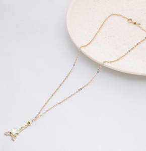 Chaîne pendentif à breloques, cadeau pour femmes et filles, chaîne à la mode bijoux personnalisés chaîne minimaliste moderne chapado en oro oro laminado - Product Image 1