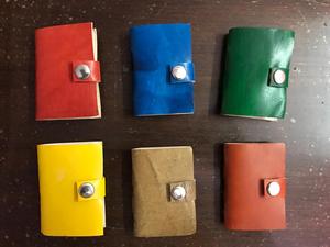 ปกแข็งเอกสารผ้าฝ้ายทำด้วยมือมีปุ่มปิดมีขนาดที่กำหนดเองทำจากหนังขนาดเล็ก - Product Image 2