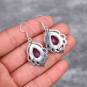<b>Amethyst</b> <b>Earrings</b> 925 Sterling Silver Handmade Gemstone <b>Earrings</b> Jewelry Gift For Her Mother Elegant <b>Amethyst</b> Jewelry - Product Image 2