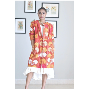 เสื้อแจ็คเก็ตหนังผู้หญิง Gulab PHULKARI รุ่นสปริงแบบกลับด้านได้ ปักลายสไตล์วาร์ซิตี้  รับปักโลโก้  แบบควิลท์ สไตล์โบโฮ ไซส์ XL  แบบบาง - Product Image 2