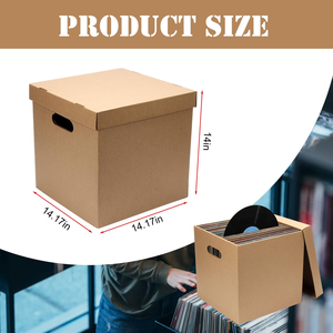 איכות ויניל עבה קרטון באיכות גבוהה עם ידיות ומכסה נשלף עבור תיבת שיא ויניל - Product Image 6