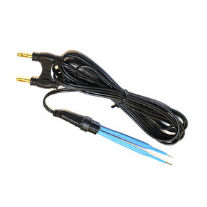 Pinzas bipolares reutilizables europeas de acero inoxidable Adson Jeweler con herramientas de cable con cable - Product Image 3