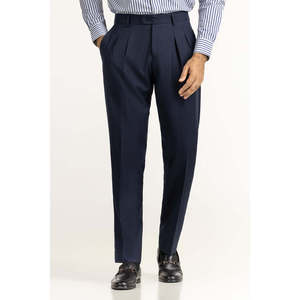 Pantalon habillé coupe droite taille haute avec fermetures éclair décoratives style professionnel taille XL couleur 'Ice Silk' FP-NFL25-017 - Product Image 5