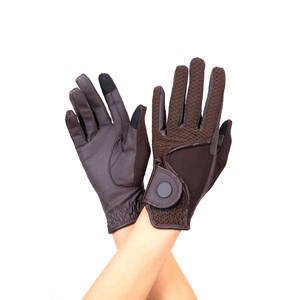 Gants d'équitation professionnels antidérapants en cuir de qualité supérieure poignées gants à écran tactile équestre de haute qualité pour l'équitation d'été - Product Image 1