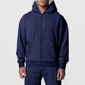 Otoño Invierno conjunto de dos piezas hombres y mujeres Casual polar cálido sólido de gran tamaño hombres cremallera chándal manga larga Deporte Sudaderas con capucha traje - Product Image 5