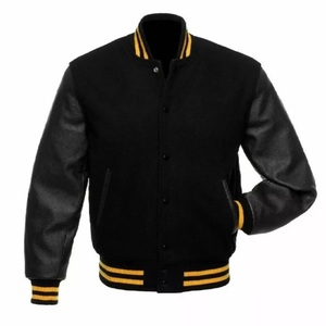 Veste Varsity Letterman personnalisée pour hommes avec col montant poche à pression manches en mousse avec logo sur le devant-Mega Empire - Product Image 4