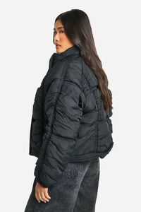 Chaquetas Acolchadas Unisex con Logotipo Personalizado, Ropa Deportiva para Exteriores, Chaquetas de Plumón para Mujer, Chaqueta de Burbujas, Chaqueta Acolchada Elegante con Cremallera, Impermeable - Product Image 4