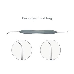 Instrument de restauration de remplissage composite dentaire 7 pièces Kit de restauration des dents avec poignée en silicone avec boîte autoclavable outil de dentisterie - Product Image 2