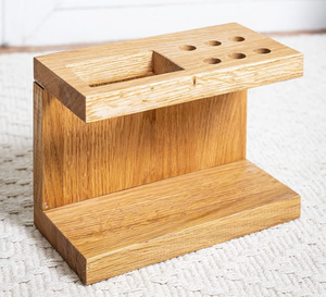 Porte-brosse à dents en bois, porte-pinceaux de maquillage, support de pinceaux de maquillage de bureau, artisanat, vente en promotion - Product Image 5