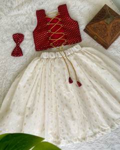 Conjunto de Lehenga Choli de Invierno para Niñas, Elegante, para Bodas, Fiestas de Cumpleaños, Navratri, Alta Calidad Premium - Product Image 6