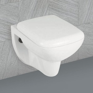 Vente en gros d'articles sanitaires en céramique ronde suspendue au mur cuvette de toilette salle de bain WC P trap S trap toilette suspendue au mur - Product Image 4