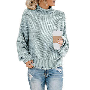 Pull à col roulé pour femme, imprimé sur le devant, 100% polyester, tricot doux, décontracté - Product Image 6