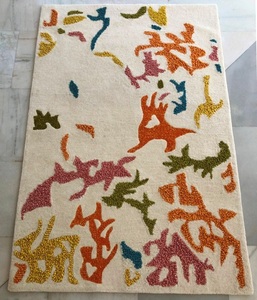 Alfombra de lana copetuda a mano contemporánea de diseñador elegante moderno abstracto hecho a mano para sala de estar hogar Hotel interiores de la India - Product Image 6