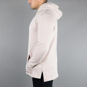 เสื้อมีฮู้ดแบบสวมหัวของผู้ชายผ้าโพลีเอสเตอร์ผ้าฝ้ายสีขาวน้ำหนักเบาออกแบบโลโก้ได้ทุกขนาดสำหรับฤดูหนาว - Product Image 5