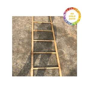 Échelle en bambou écologique faite à la main pour le rangement à domicile et l'affichage décoratif, meubles de haute qualité avec des détails sculptés - Product Image 2