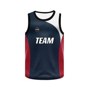 Jeunes hommes femmes Polyester événements sportifs maillots de basket-ball légers conception de Logo personnalisé maillots de basket-ball de Sublimation - Product Image 1