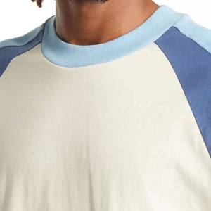 100% algodón Hip Hop contraste Color hombres Ropa Camisetas manga corta verano Streetwear Casual camiseta en blanco para hombres 2025 - Product Image 4