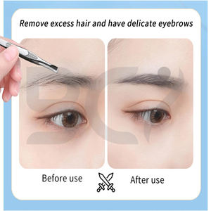 Pinzas de Acero Inoxidable con Punta Inclinada para Cejas de Mujer, Duraderas, Antideslizantes, Fáciles de Usar, Precio al por Mayor - Product Image 3