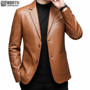 Chaqueta Bomber de cuero de invierno Unisex de moda negra de alta calidad patrón de camuflaje cierre de cremallera ajuste suelto personalizado - Product Image 1