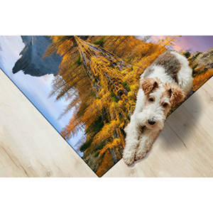 Tapis imprimé paysage naturel : Décoration de ferme, facile à nettoyer, antidérapant, tapis fin non tissé - Product Image 2