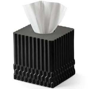 Porte-mouchoirs en résine de qualité supérieure avec un design effet marbre pour un environnement moderne et élégant à la maison ou au bureau - Product Image 6