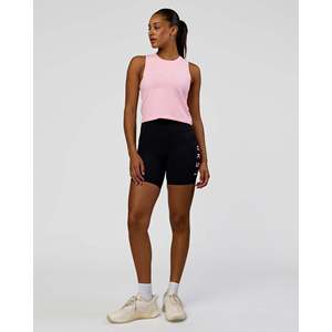 Shorts de Cintura Ultra Alta de 6 Pulgadas para Mujer con Bolsillos - Negro Marshmallow - Product Image 3
