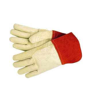 Guantes de Soldadura de Cuero Duraderos para Fundición y Trabajo con Acero, Guantes de Soldadura de Cuero Cosidos, Guantes de Seguridad Resistentes al Calor - Product Image 4