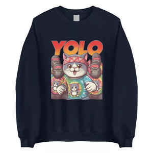 Sudadera de cuello redondo recortada con dobladillo crudo vintage de peso pesado personalizada con estampado DTG para hombre - Product Image 2