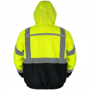 Gilet de sécurité personnalisé avec logo, veste de travail d'hiver réfléchissante haute visibilité pour homme, imperméable, conforme à la norme ANSI Classe 2, avec éclairage LED, 2025 - Product Image 2