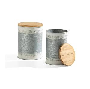 Decorative Storage Galvanized <b>Canister</b> <b>Set</b> With Minimalist Farmhouse Accents Making <b>Kitchen</b> Organization Stylish And Easy - Product Image 5