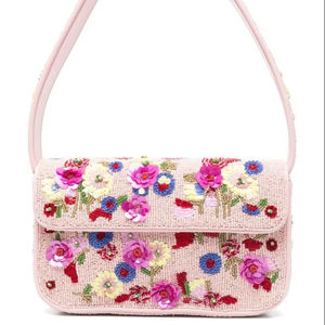 Luxury Finish for Boutique & Designer Handmade Beaded Floral Shoulder <b>Bag</b> Luxury <b>Embroidered</b> Evening Handbag for Women and Girls - Product Image 1