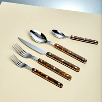 Ensemble de couverts en acier inoxydable écologiques, compatibles lave-vaisselle, avec manche en métal et finition miroir, pour mariage moderne