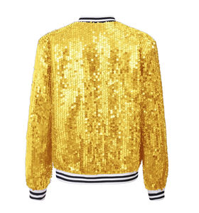 Wholesale Custom Sequin All Season Fancy Sparkle Bomber <b>Jackets</b> Private Label Regular Fit Multi Pockets Casual Outwear <b>Jackets</b> - Product Image 4