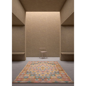 Erbe AKWL-1290 Hand Knotted <b>Wool</b> Rug Geometric Pattern New Rectangle Carpet for Home Living Room Decorations Big Size - Product Image 5